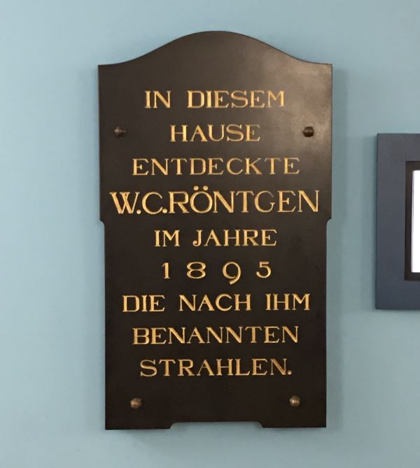 Gedenktafel Wilhelm Conrad RÃ¶ntgen in WÃ¼rzburg