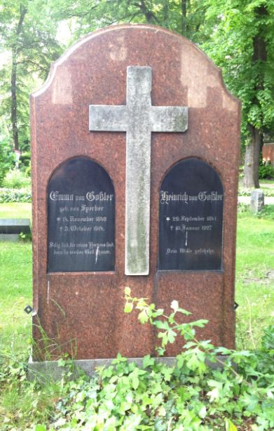 Grabstein Heinrich von Goßler, Alter St. Matthäus Kirchhof, Berlin-Schöneberg